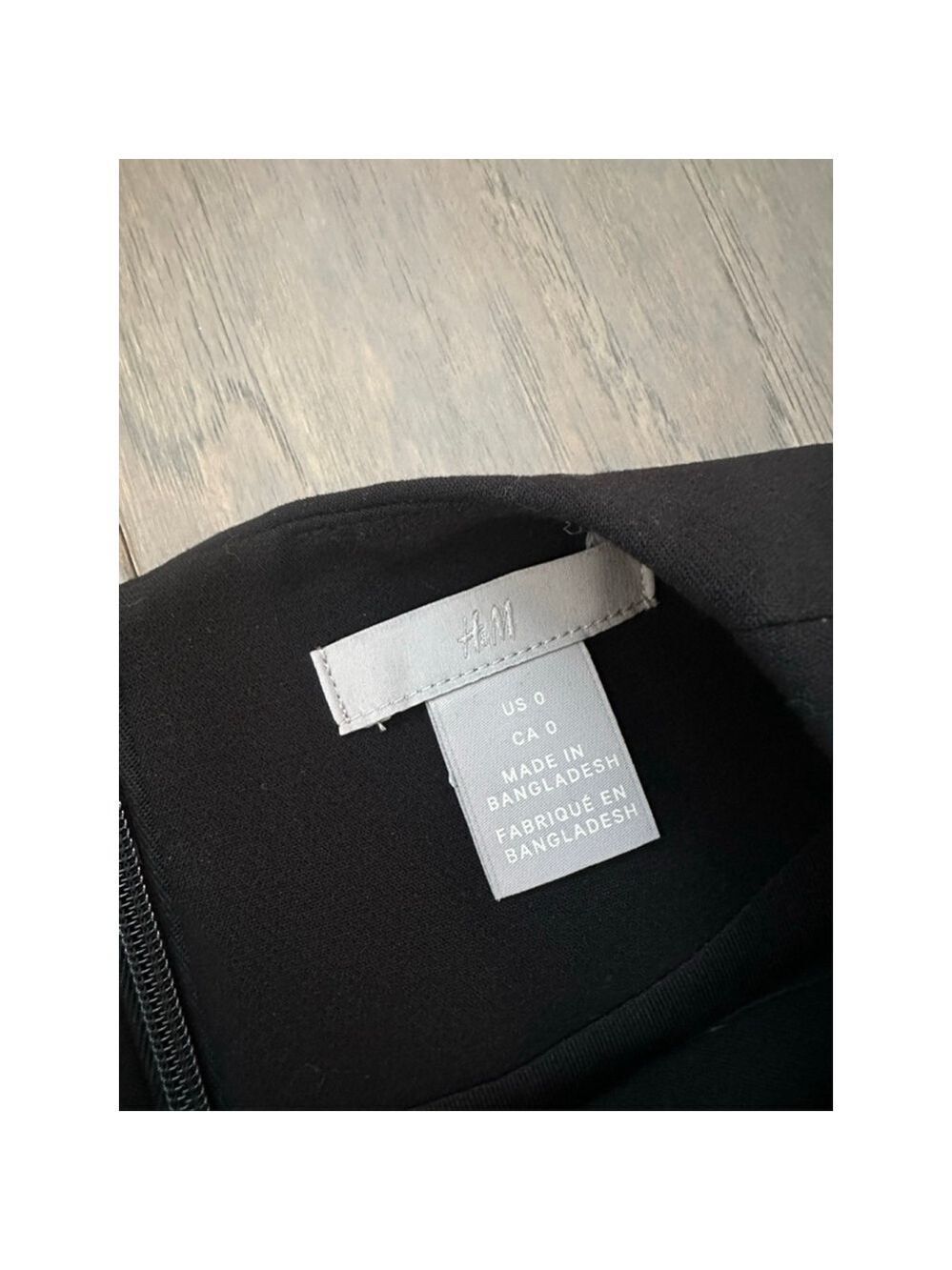 H&M Black Sheath Midi Dress Size 0 - Picture 10 of 13